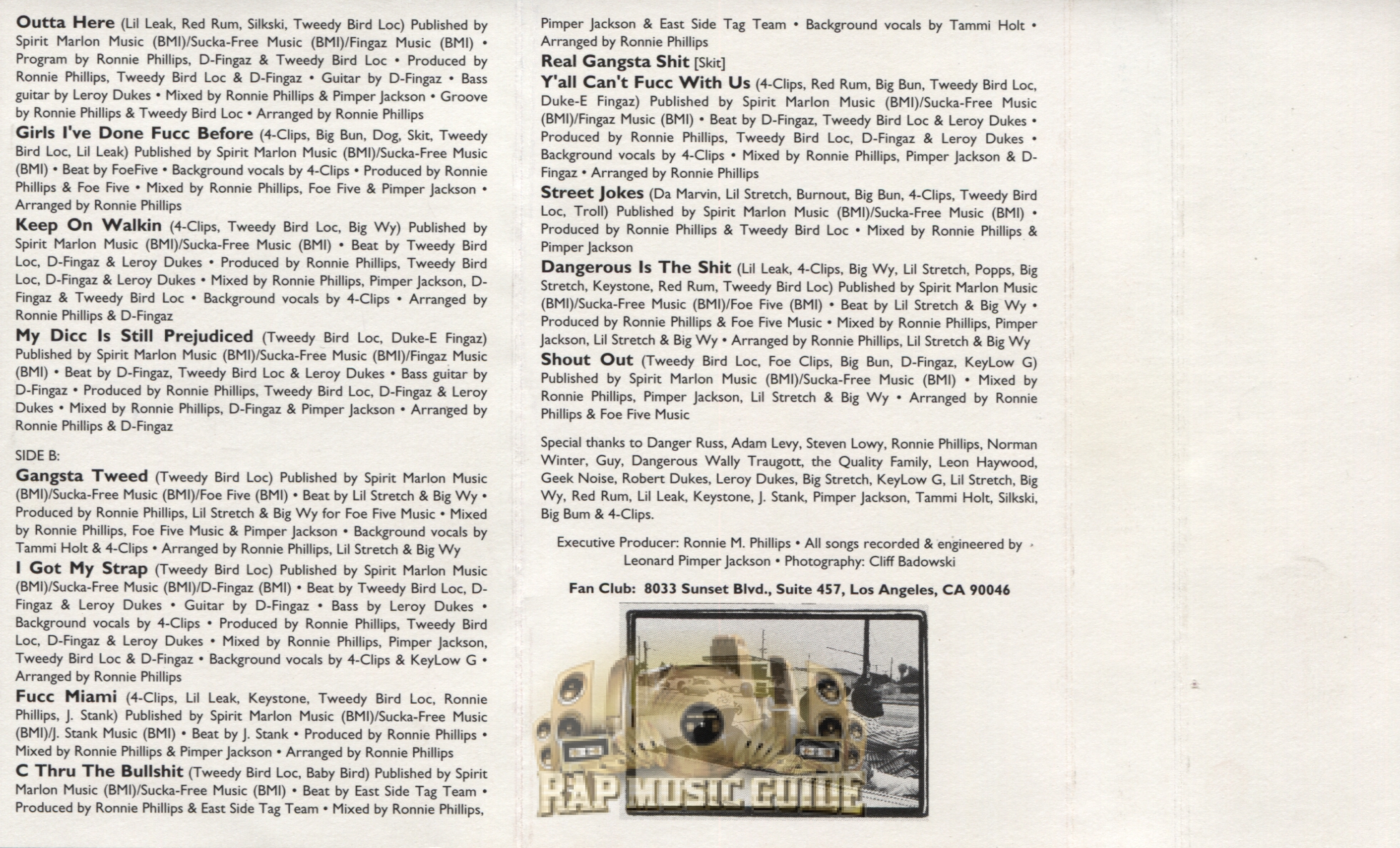 Tweedy Bird Loc - No Holds Barred: Cassette Tape | Rap Music Guide